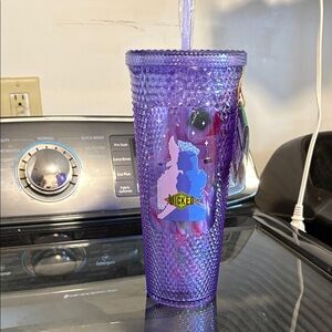 Purple Studded Travel Tumbler with Wicked Silhouette NWT
